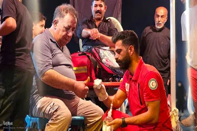 خدمات‌رسانی نیروهای هلال احمر آذربایجان غربی در مرز تمرچین‎