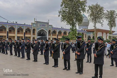 آیین تعویض پرچم گنبد آستان حضرت شاهچراغ (ع)‎‎