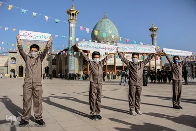 عطرافشانی حرم شاهچراغ(ع) در روز میلاد امام حسین(ع)‎‎