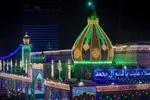 تصاویری از خیل عظیم زائران شب نیمه شعبان در جوار مقام امام زمان (عج) در کربلا