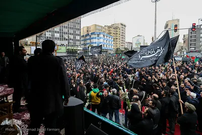 تجمع عزاداران فاطمی در میدان فاطمی