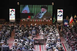 مراسم حماسه حضور بسیجیان در حرم شاهچراغ(ع)