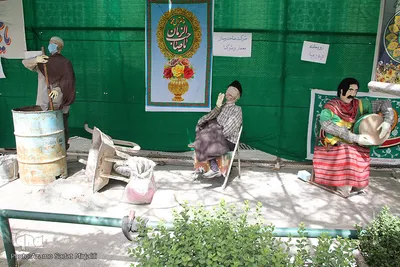 آذین بندی سنتی نیمه شعبان در مسجد موسی ابن جعفر(ع) یزد‎