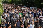 مراسم تشییع و خاکسپاری پیکر استاد محمدعلى کریم خانى، ذاکر و مداح اهل بیت (ع) در شهر نرجه از توابع شهرستان تاکستان