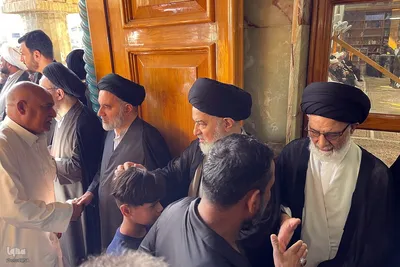 مراسم تشییع پیکر همسر آیت الله العظمی سید علی سیستانی