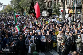 راهپیمایی مردم تبریز علیه حادثه تروریستی شاه چراغ‎‎