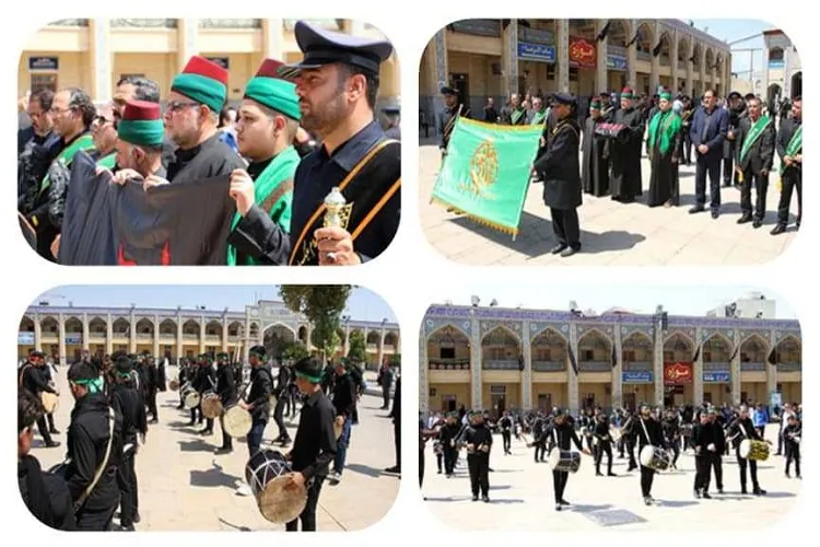 سوگواری خدام حضرت اباالفضل(ع) در حرم شاهچراغ(ع)