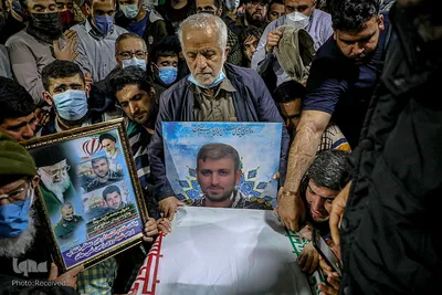 مراسم وداع با دو شهید مدافع حرم در معراج الشهدا
