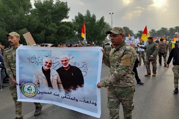 تشييع مهيب لشهداء العدوان الاميركي الغادر في بغداد