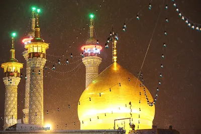 اولین برف زمستانی در قم