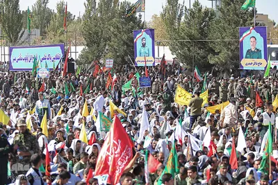 گردهمایی بزرگ هزاران نفری بسیجیان در تبریز