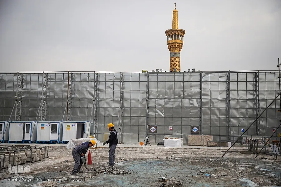 Boost in Pilgrimage Space: Imam Reza Shrine Starts Building New Portico