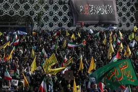 تجمع بزرگ مردم تهران برای اعلام حمایت از اجرای عملیات «وعده صادق ۲»