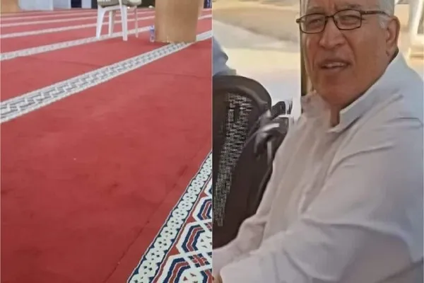 وفاة مؤذن فلسطيني وهو جالس على كرسي يتلو القرآن + فيديو