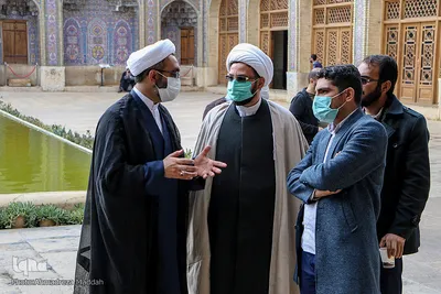 بازدید شرکت کننده طلاب حاضر در دوره تربیت مربی بین‌الملل از مسجد نصیرالملک شیراز ‎‎