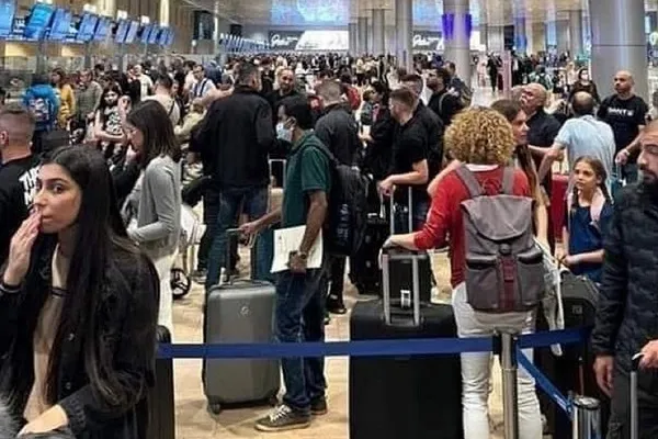 Cunkoson jama'a a filin jirgin sama na Ben Gurion don barin Isra'ilawa
