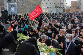 مراسم خاکسپاری و تشیع پیکر شهید «حسین فغانی»