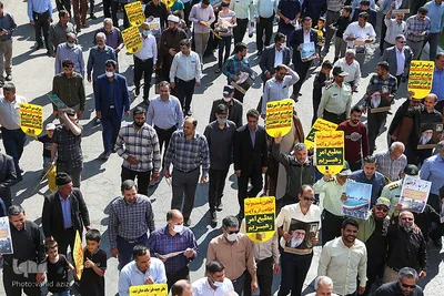 راهپیمایی نمازگزاران نماز جمعه بجنورد در اعتراض به حوادث اخیر‎‎