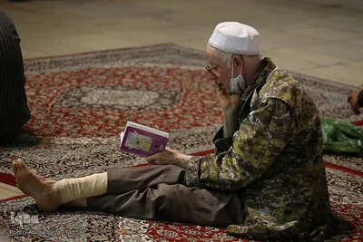 مراسم سوگواری شب شهادت امام جعفر صادق(ع) در حرم شاهچراغ‎‎