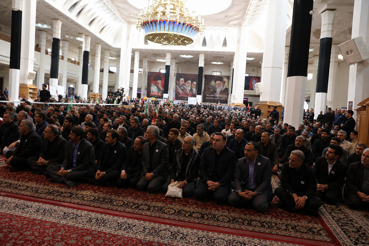 مراسم سوگواری شهادت رهبر شهید، حرم شاهچراغ(ع)