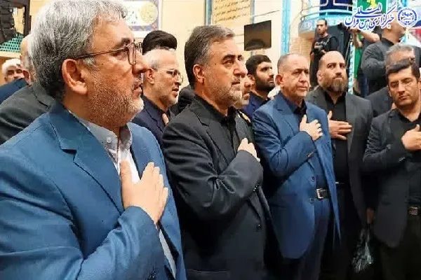 آیین وداع با پیکر مطهر آیت الله شهید عباسعلی سلیمانی در مصلی نماز جمعه بابلسر