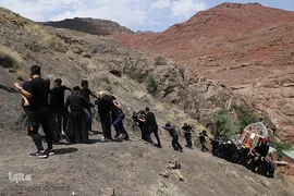نخل‌گردانی روز عاشورا در روستای ابیانه