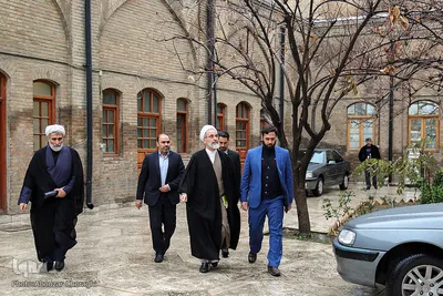 آیت الله اعرافی، مدیر حوزه های علیمه کشور در بزرگداشت روز وحدت حوزه و دانشگاه در مدرسه عالی شهید مطهری