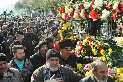 تشییع پیکر دو شهید گمنام در نعمت آباد تهران