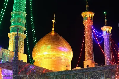 حرم فاطمه معصومه(س) در شب میلاد امام علی(ع)