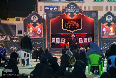 حرم مطهر سیدعلاءالدین حسین(ع) در شب عاشورا