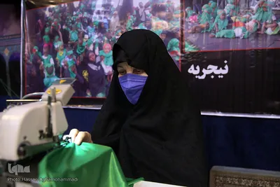مراسم افتتاحیه کارگاه دوخت لباس شیرخوارگان حسینی