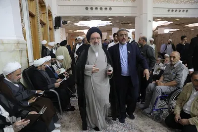 مجلس ترحیم آیت الله فیاض و گرامیداشت شهدای جنگ ۱۲ روزه در حرم بانوی کرامت
