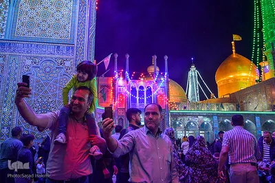 حرم حضرت معصومه(س) در شب نیمه شعبان‎