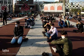 خیمه سوزان غروب عاشورا در میدان امام حسین(ع)