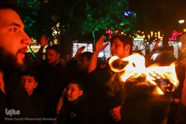 حسینیه ایران؛ آیین مشعل‌گردانی نجفی‌های مقیم مشهد