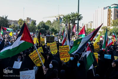 تجمع ضد صهیونیستی در میدان فلسطین