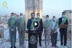 Video: Zum Ghadir-Fest wurde eine Festfahne auf Kuppel des Heiligtums von Imam Ali (as.) gehisst