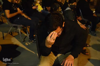 عزداری شب هشتم ماه محرم در مسجد کبود‎‎