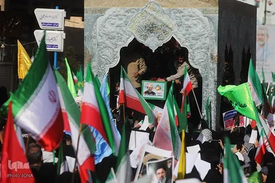تشییع شهیدان علی و مرتضی لاریجانی در قم