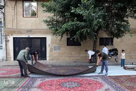 سفره افطاری هیئت حضرت ابوالفضل(ع) بلوار ابوذر تهران
