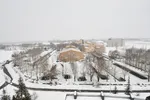 دانشگاه ارومیه در یک روز برفی‎