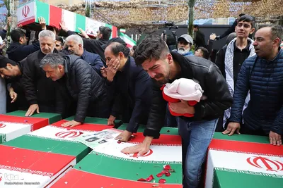 تشییع پیکر 21 شهید تجاوز آمریکایی _ صهیونی در تبریز