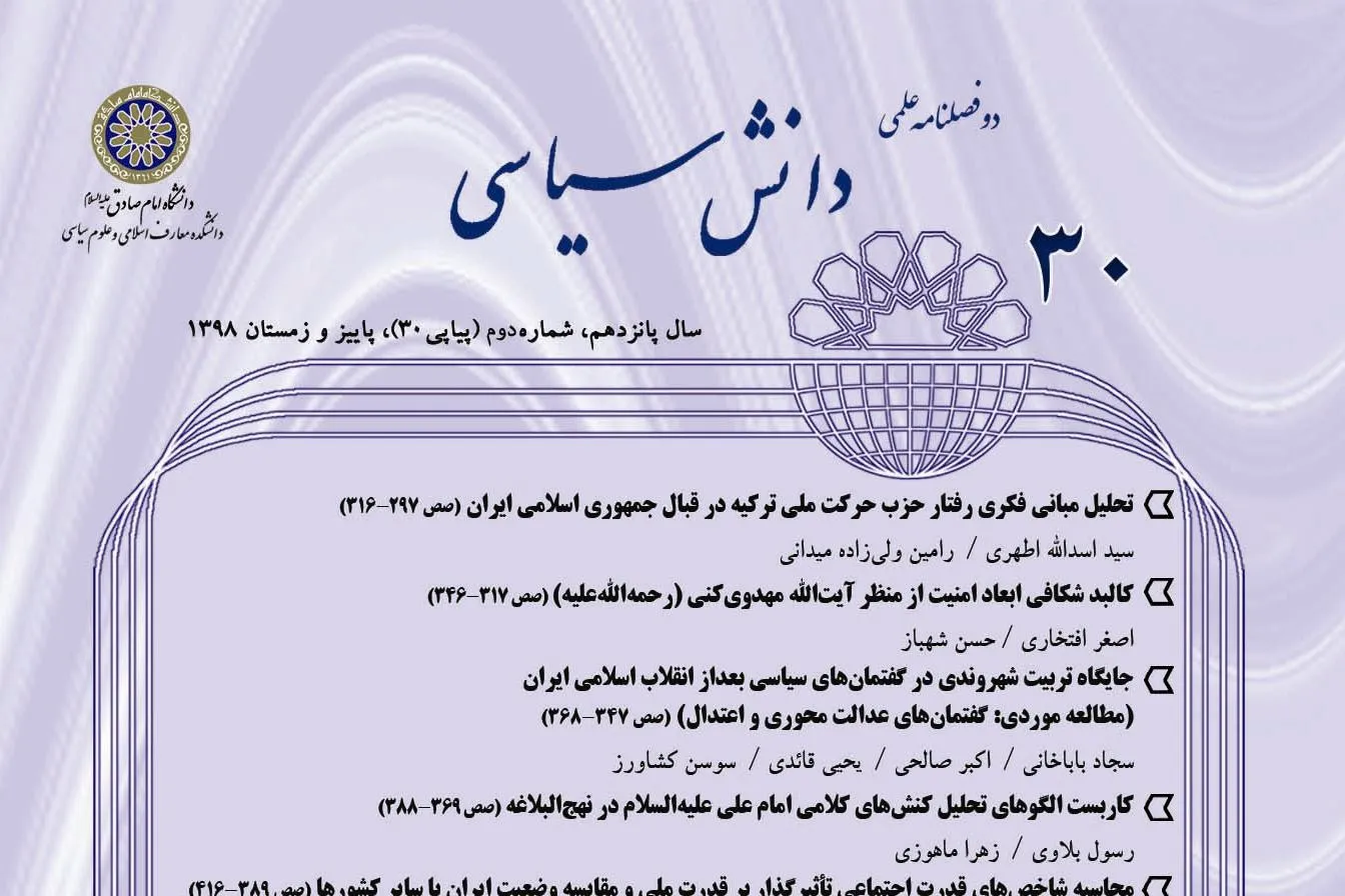مؤلفه‌های «حیات طیبه» نوصدرائیان در دوفصلنامه «دانش سیاسی»