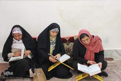 محفل جزء خوانی قرآن کریم در امامزادگان باقریه بیرجند