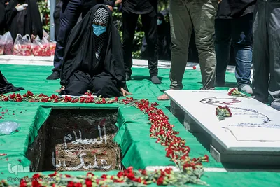 تشییع و تدفین دو شهید گمنام در بوستان اندیشه