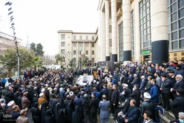 مراسم تشییع پیکر علی رازینی و محمد مقیسه