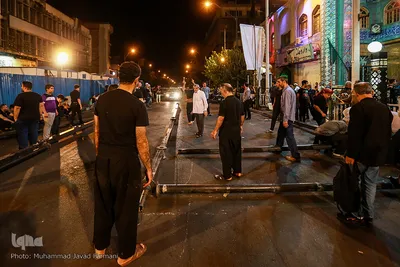 برپایی خیمه ی عزای حسینیه کربلای های تهران