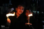 آیین شمع گردانی شب عاشورا در روستای بهدان⁩