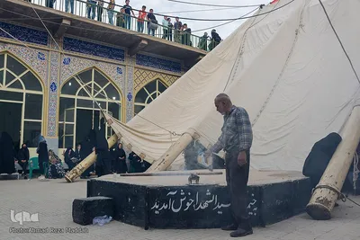 برپایی خیمه‌های عزا در زرقان استان فارس‎‎