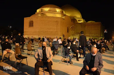 عزداری شب هشتم ماه محرم در مسجد کبود‎‎